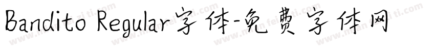 Bandito Regular字体字体转换